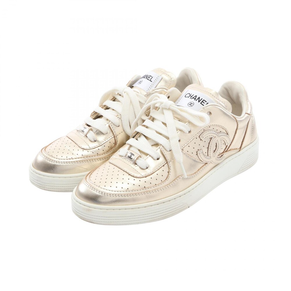 Chanel Coco Mark Sneakers Shoes Leather #318368C12B